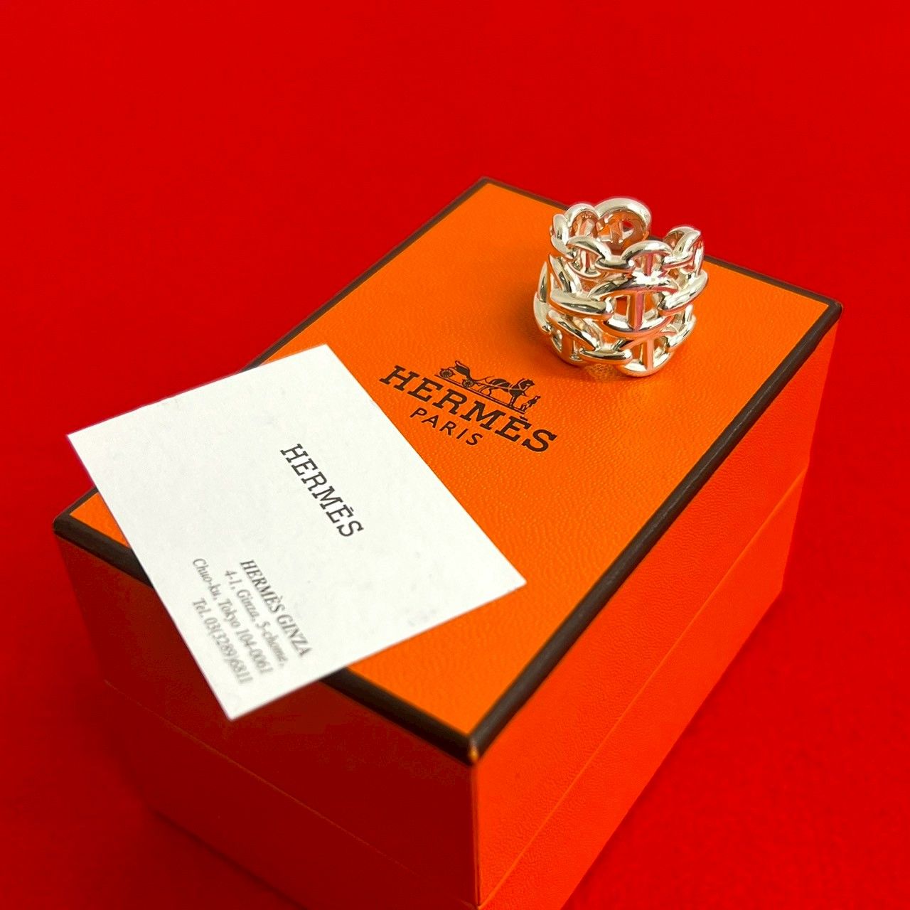 極 美品 箱付き HERMES エルメス シェーヌダンクル アンシェネGM