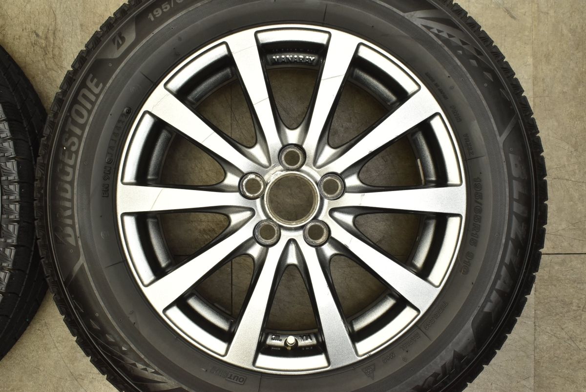  交換用に ユーロスピード 15 in 6 J 45 PCD 100 ブリヂストン ブリザック VRX 3 195 65 R プリウス カローラツーリング スポーツ 可 15インチ タイヤ ホイールセット