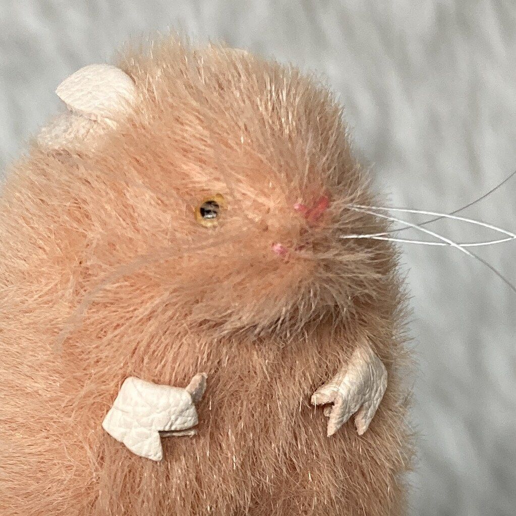 創作人形 三角ユウリ ねずみ 約9 cm