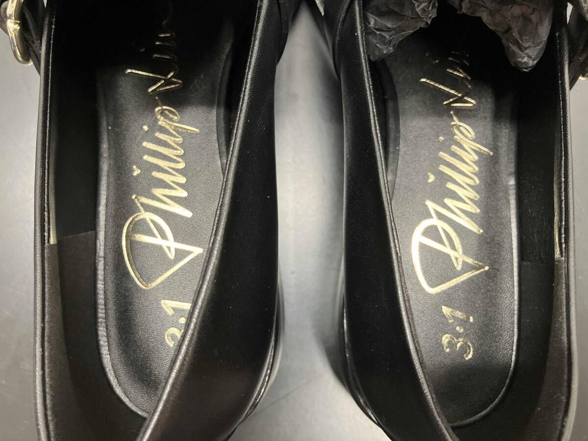 3. LIM 3.1フィリップ リムSP 23-T 865 SEN ブラック サイズ38 レザー ストレスフリー ローファー 革靴 