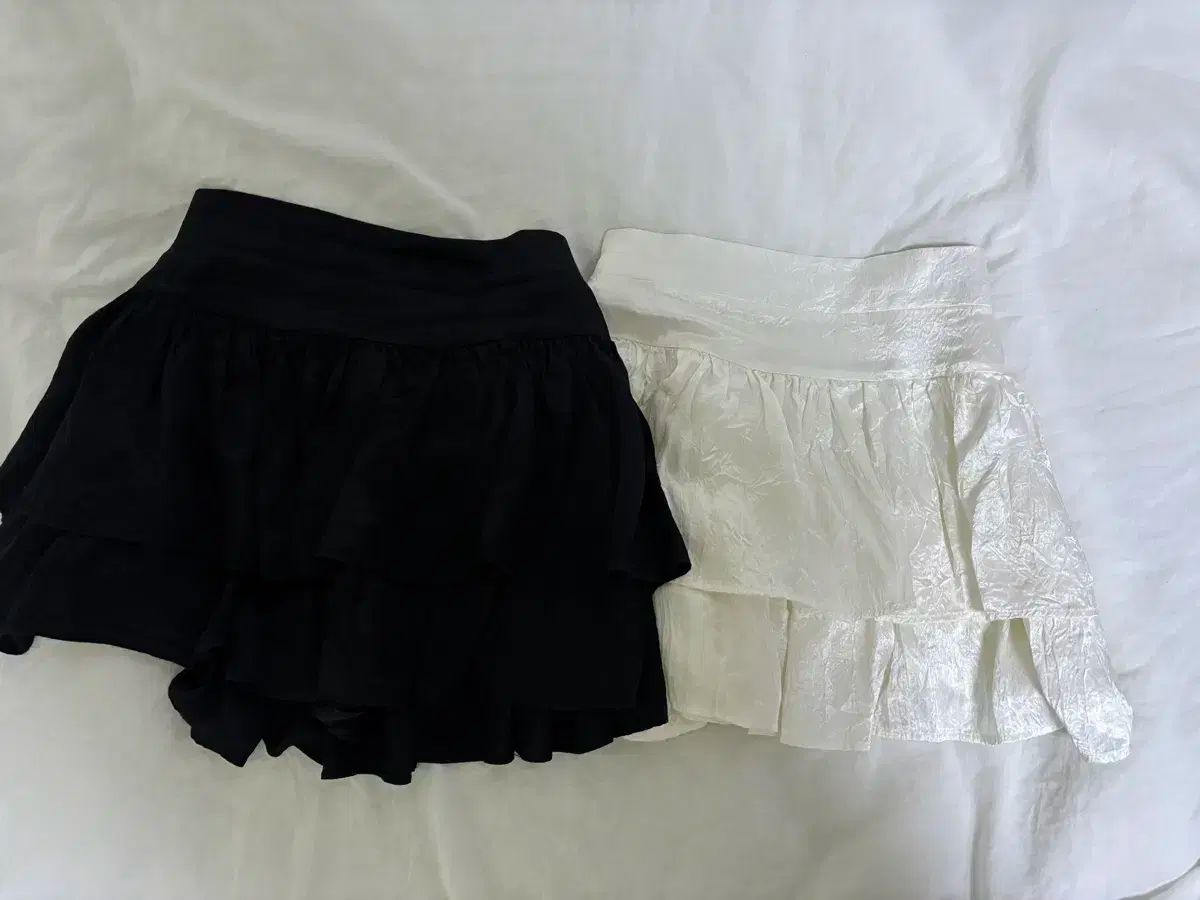 スリータイムズ バレリーナ スカート 白 黒 S