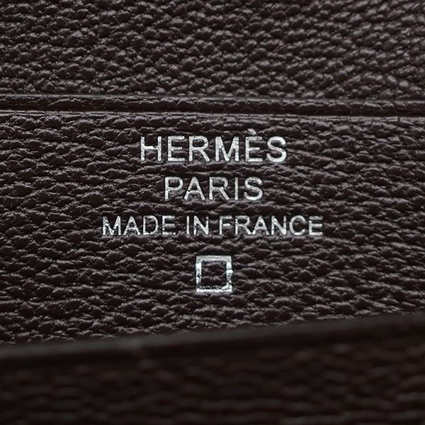 エルメス HERMES 二つ折り財布 ベアンコンパクト アリゲーター ハバナ