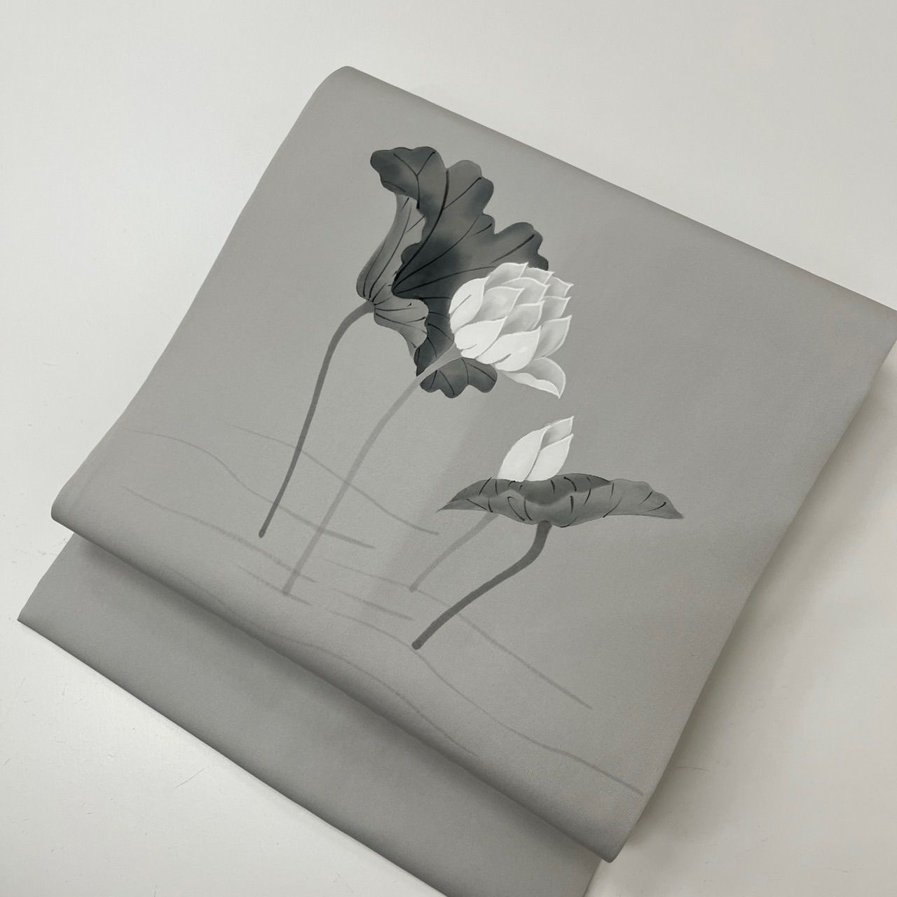 名古屋帯 塩瀬 上品な染め パールトーン加工 九寸 正絹 着物 MA-1468