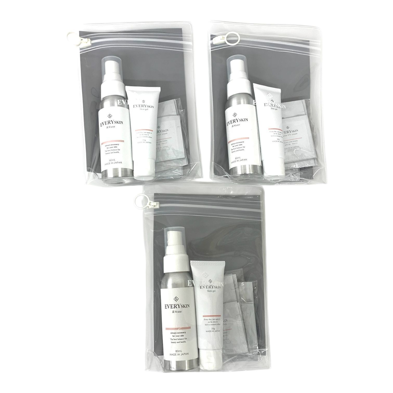  トクキレ ベーシックスキンケア トラベルセット x 3袋 ミニ＆パウチ各種 エブリースキン トライアルセット サンプル スキンケア 基礎化粧品