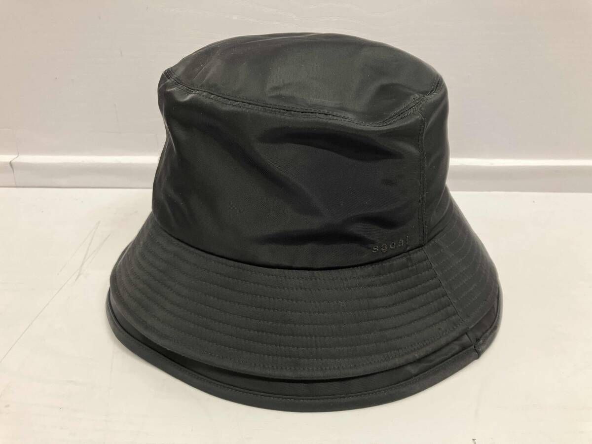 sacai サカイ 23-0481S バケットハット ナイロン サイズ:3 ブラック