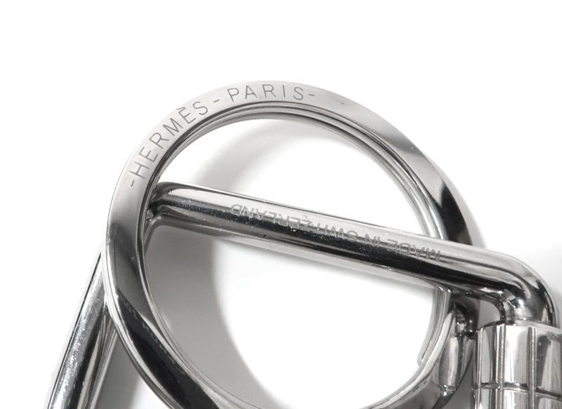 エルメス キーホルダー エトリエ あぶみ キーリング シルバー HERMES