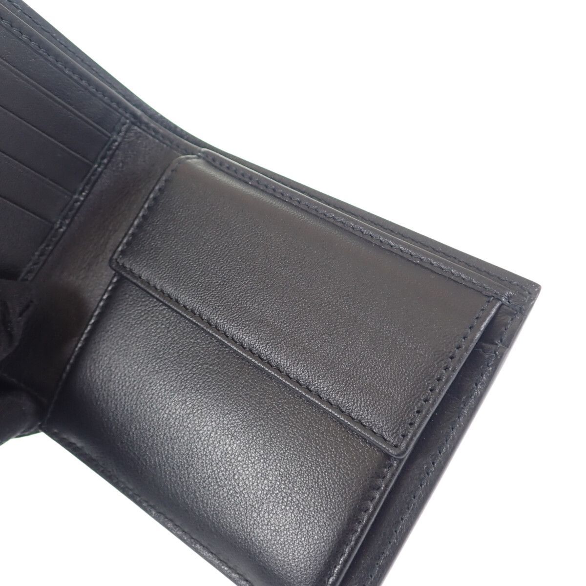 Christian Dior コインケース付きウォレット _H 03 E 二つ折り財布 レザー ブラック 財布 二つ折り財布 折り財布 小物