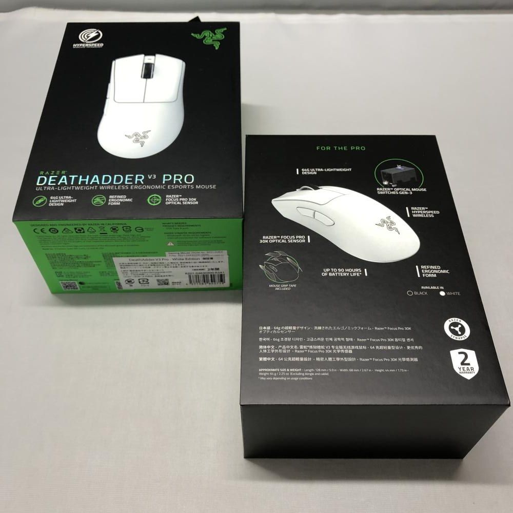  Razer ワイヤレス ゲーミングマウス DeathAdder V 3 Pro RZ 01 ホワイト 15 マウス本体 マウス トラックボール