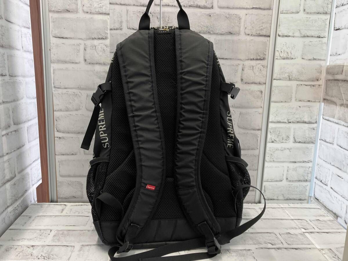 Supreme 16 AW 3 M Reflective Repeat Backpack リュック ブラック ホワイトロゴ バックパック シュプリーム