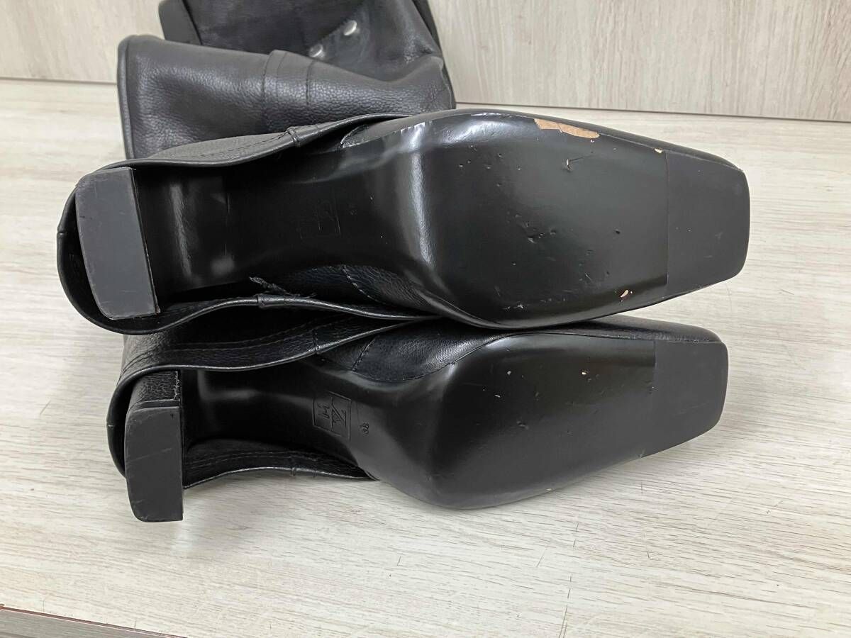 ZARA × MAISON SPECIAL レザー ロングブーツ サイズ38 ブラック - メルカリ