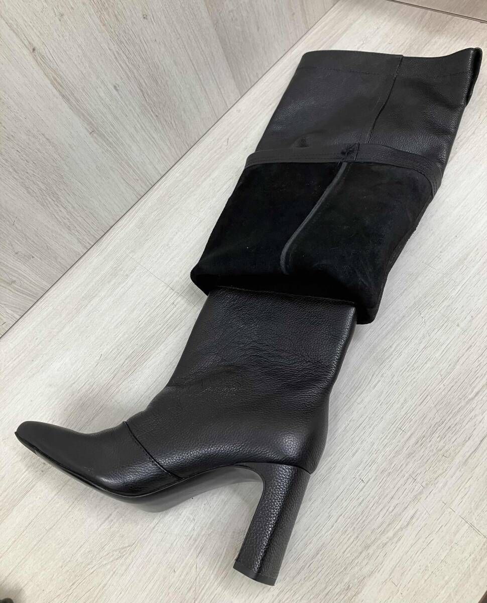 ZARA × MAISON SPECIAL レザー ロングブーツ サイズ38 ブラック - メルカリ