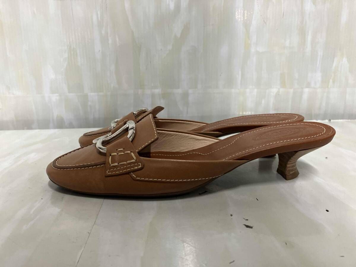 TOD'S トッズ ブラウン ミュール サンダル 36サイズ - メルカリ