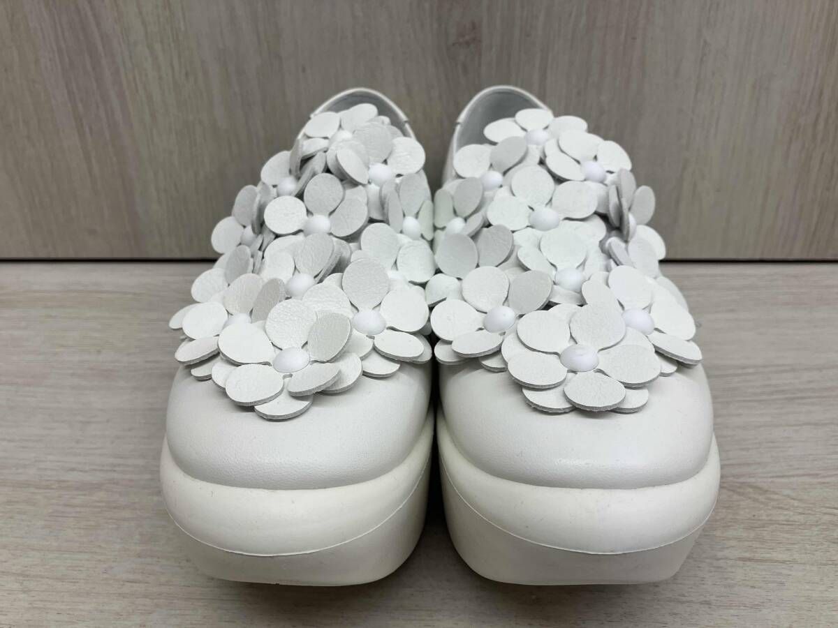 TOKYO BOPPER 花飾り シューズ サイズ23.0 cm レザー ホワイト