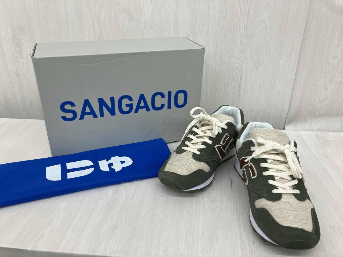 SANGACIO スニーカー　24センチ　新品未使用品 SANGACIO にゅ～ず 『Linen×Olive』スニーカー 24.5センチ 【公式通販】