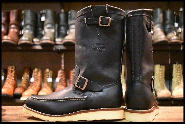 s*h様 黒タグ Chippewa チペワハイランダーショートモックエンジニアブ 8E 未使用 黒タグ 13年】Chippewa チペワ 1901MOO ハイランダー