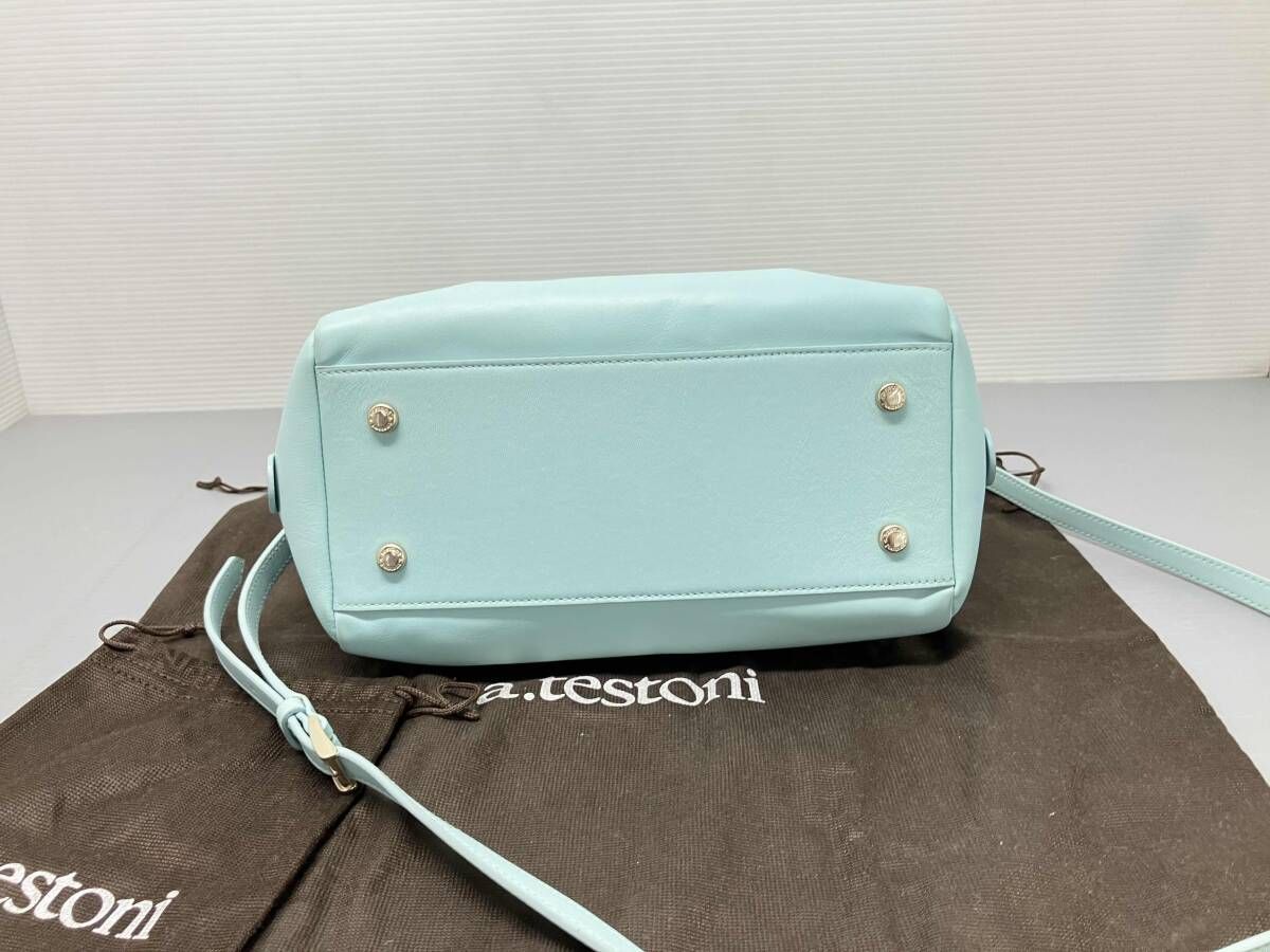 ☆ A testoni ア テストーニ ショルダーバッグ 2way ティファニー