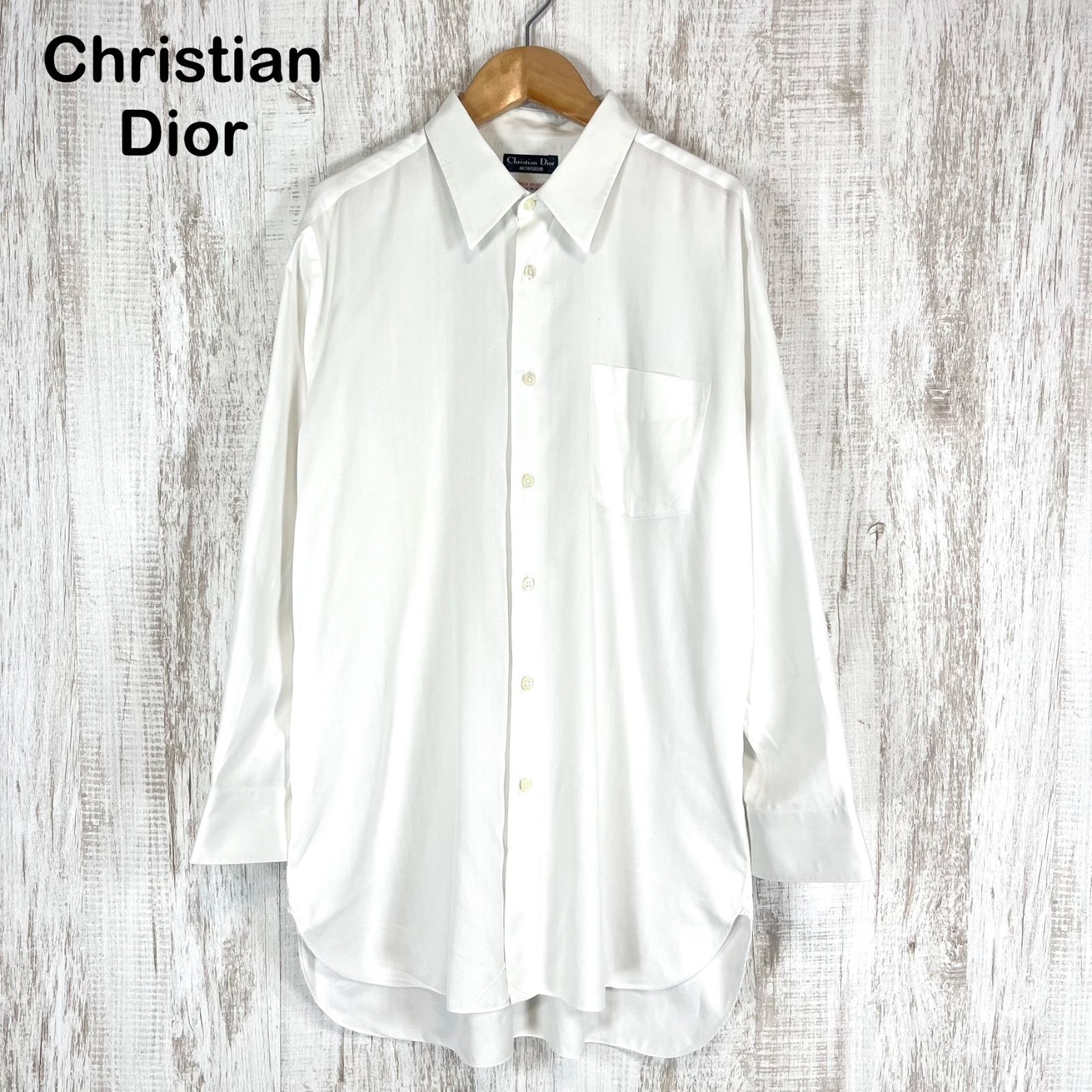 Christian Dior クリスチャンディオール ヘリンボーン 長袖 シャツ