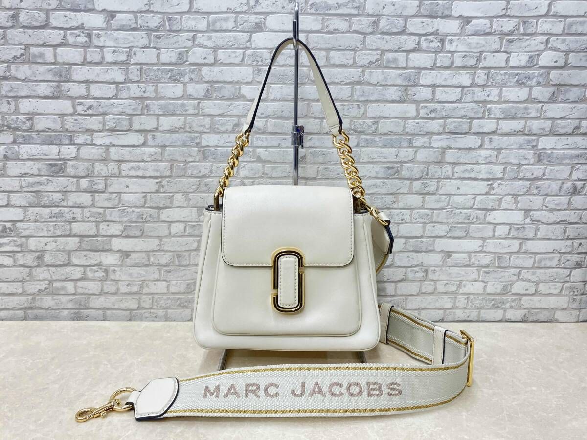 MARC JACOBS マークジェイコブス THE CHAIN サッチェルバッグミニ ショルダーバッグ 2 WAY 135 CLOUD WHITE ホワイト