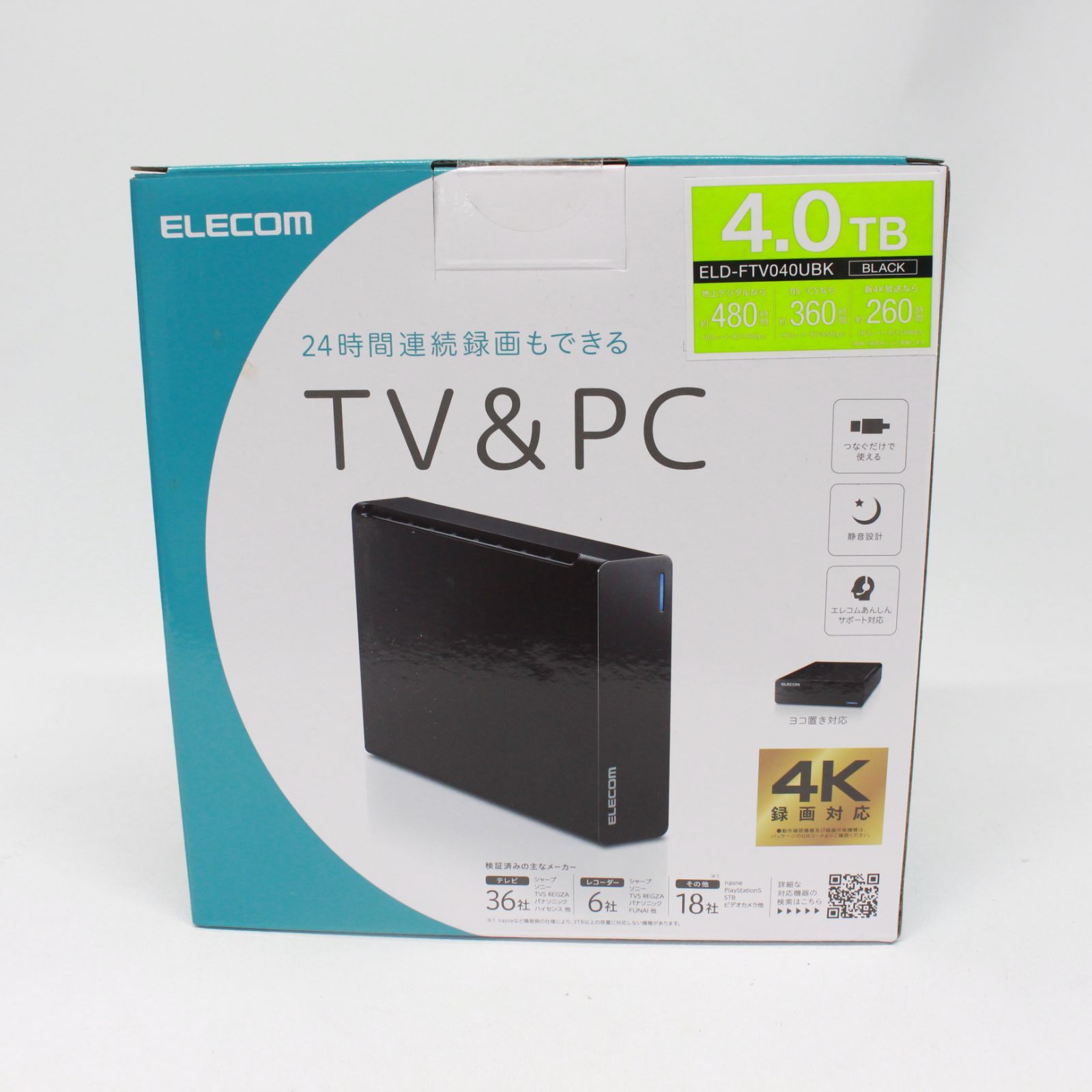 1492 ELECOM エレコム 外付けハードディスク 4 TB ELD-