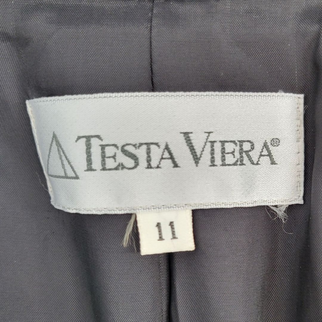 TESTA VIERA テスタビエラ ロングコート カシミヤ キュプラ ブラック