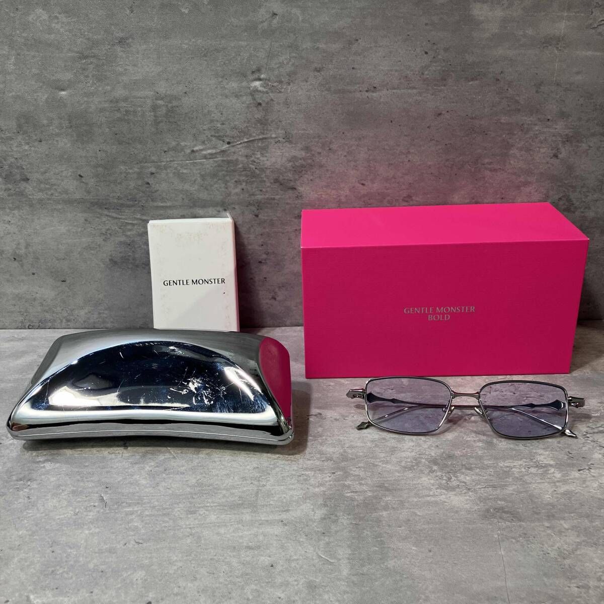 GENTLE MONSTER ATOMIC 02 B アトミック02 シルバー ブルー 箱有り ジェントルモンスター