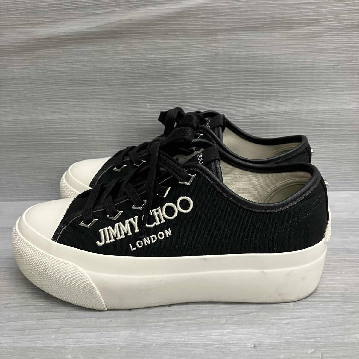 JIMMY CHOO ジミ-チュウ PALMA MAXI／F CYE スニ-カ- 厚底 ブラック