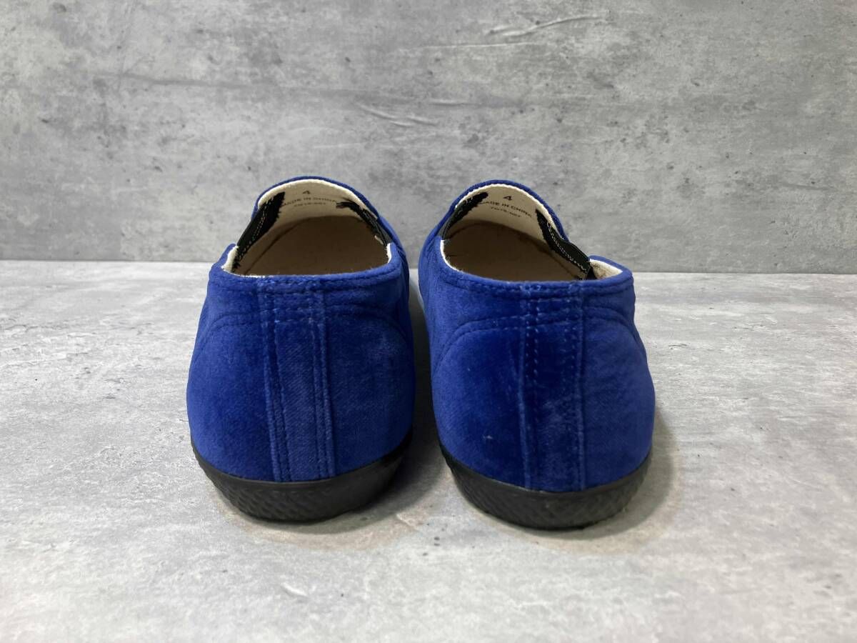 YOHJI POUR HOMME ベロアスリッポン スニーカー 4 ブルー TN 19-007 ヨウジヤマモトプールオム ジーンズ その他 