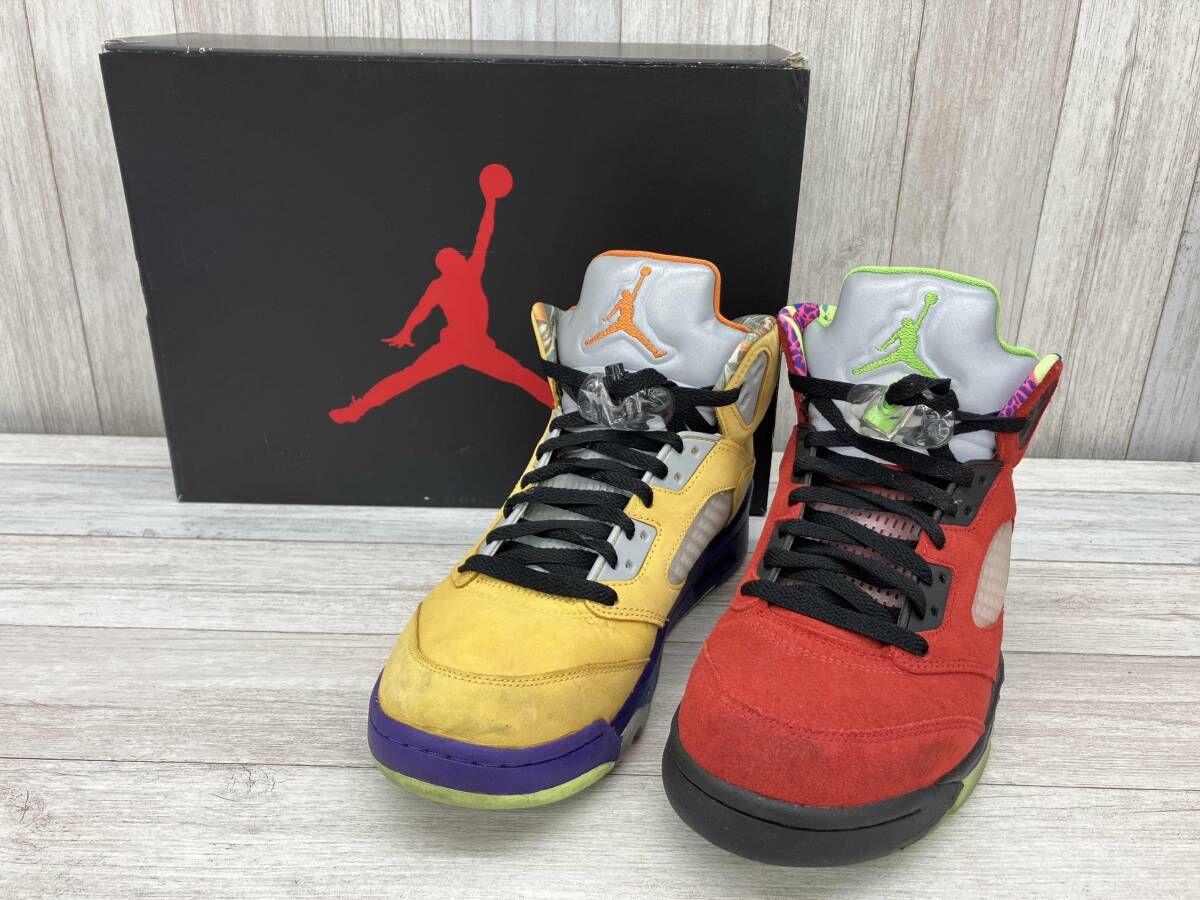 NIKE／AIR JORDAN 5／What The／Suede／CZ5725-700／27cm／左赤右黄