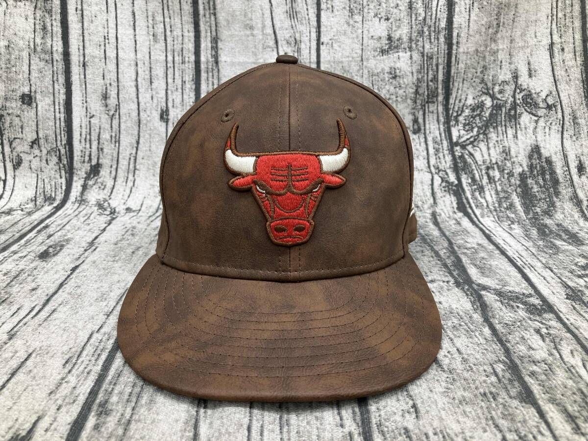 NEW ERA NBA シカゴブルズ 9FIFTY レザーキャップ　　ブラウン ニューエラ CHICAGO BULLS フリーサイズ
