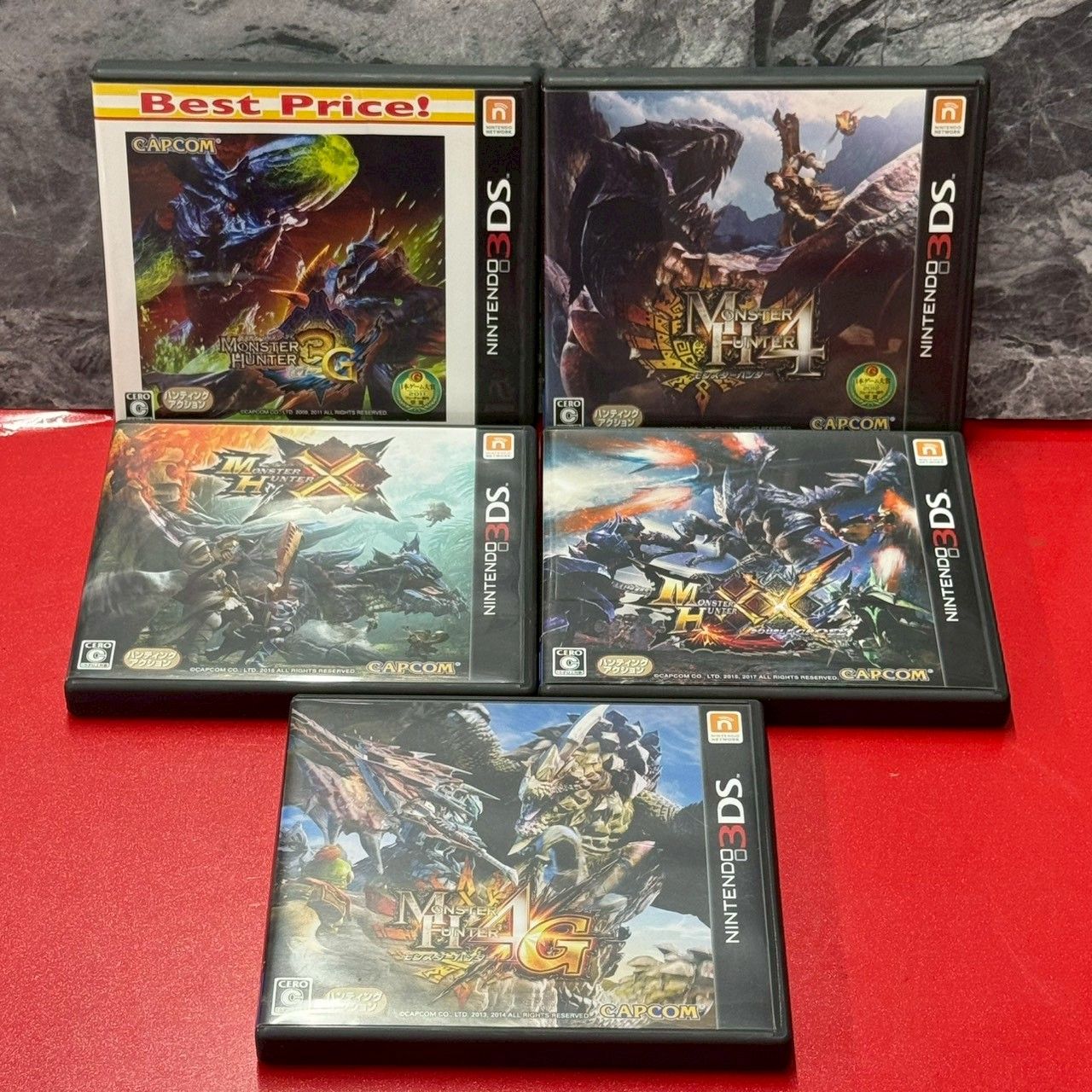 □モンスターハンターシリーズ 5点セット 任天堂 3DS NINTENDO ソフト