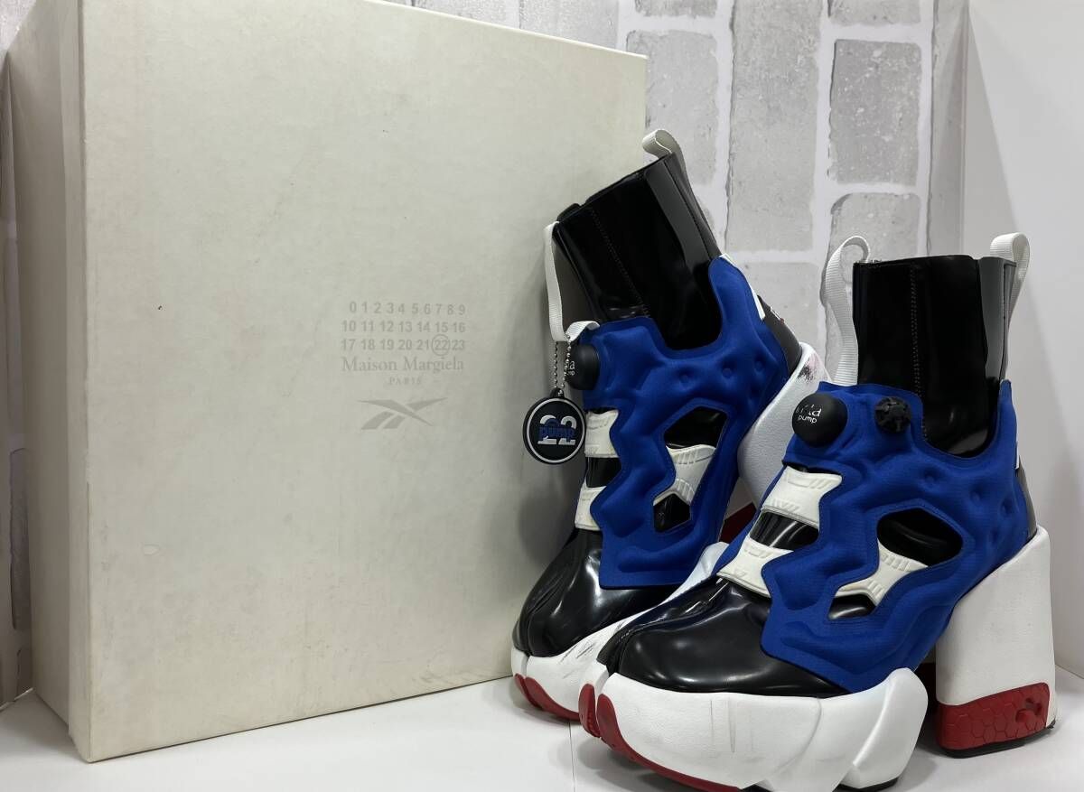 スニーカー ブルー Maison Margiela×Reeboc Tabi Instapump Fury ショートブーツ