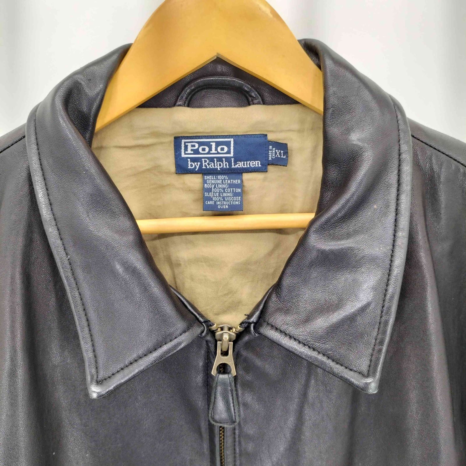 ポロバイラルフローレン Polo by RALPH LAUREN 90s ポニー刺繍 レザー