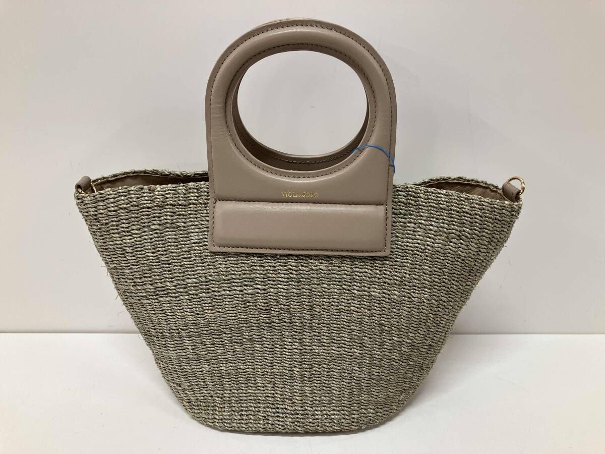 VIOLAd'ORO ヴィオラドーロ かごバッグ ナチュラル ゴールド VIOLAd