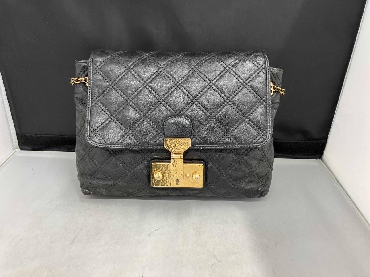 MARC JACOBS/チェーンショルダーバッグ/ブラックカラー/レザー/マーク