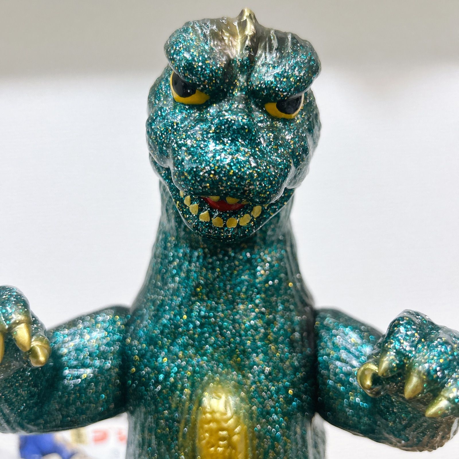 激レア マルサン ラメ入り ゴジラ 黒目 1974 グリーングリッター