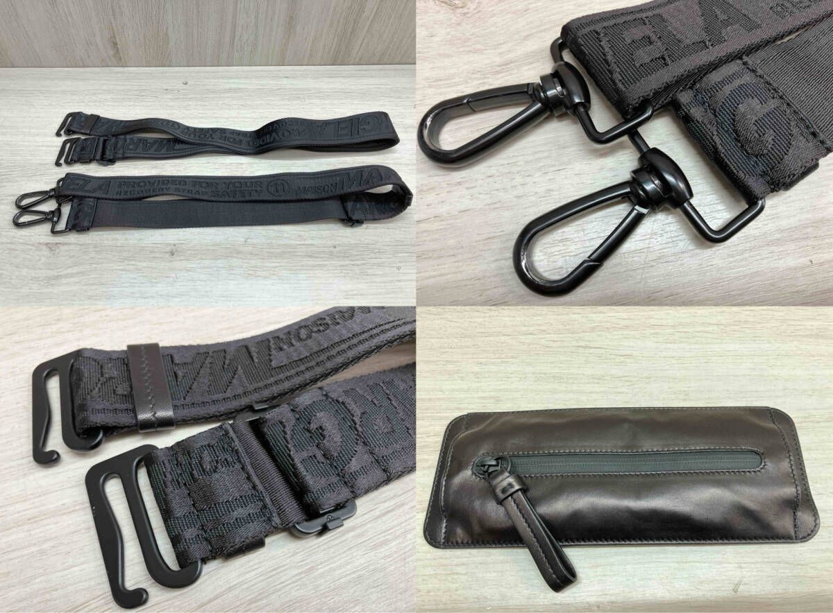  Maison Margiela メゾンマルジェラ M 11 ブラック レザー グラムショルダーバッグ ショルダーストラップ付き その他 小物