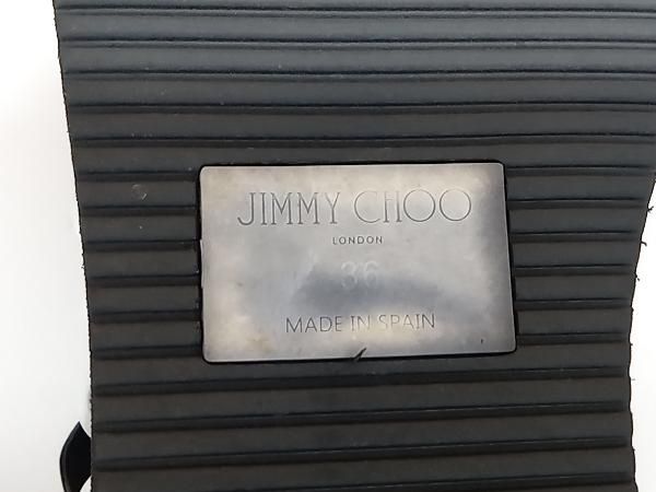 JIMMY CHOO ジミーチュウ サンダル PINE FLAT EU 36 ブラック 夏 サンダル サンダル ミュール