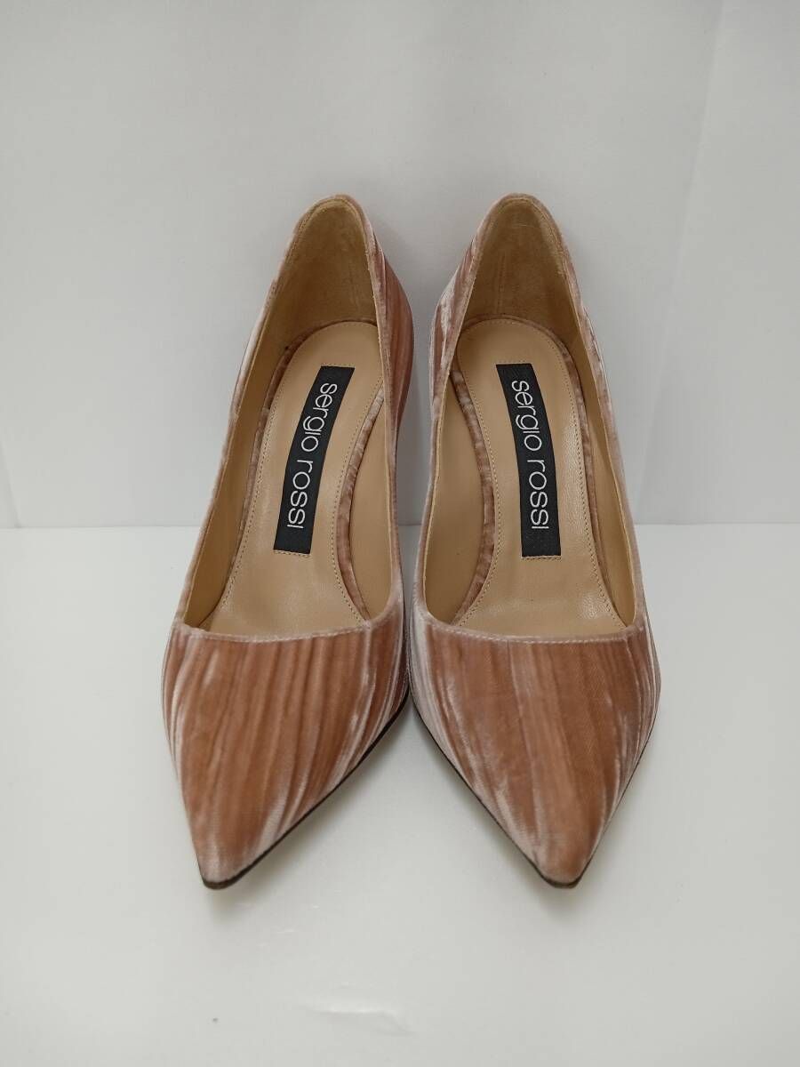 sergio rossi セルジオロッシ ベロア ヒール パンプス 37 ピンク 通年