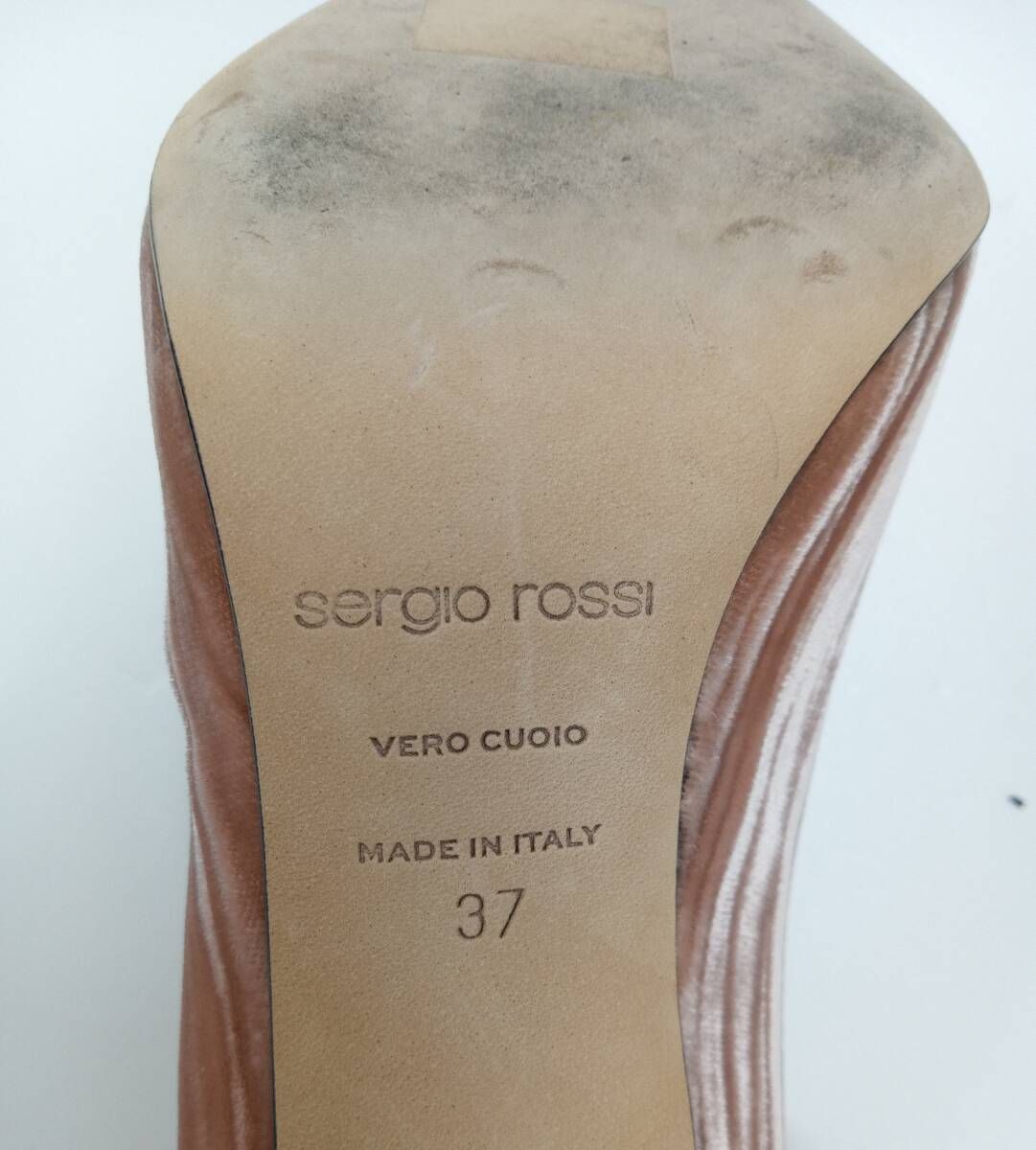  sergio rossi セルジオロッシ ベロア ヒール パンプス 37 ピンク 通年 その他 靴