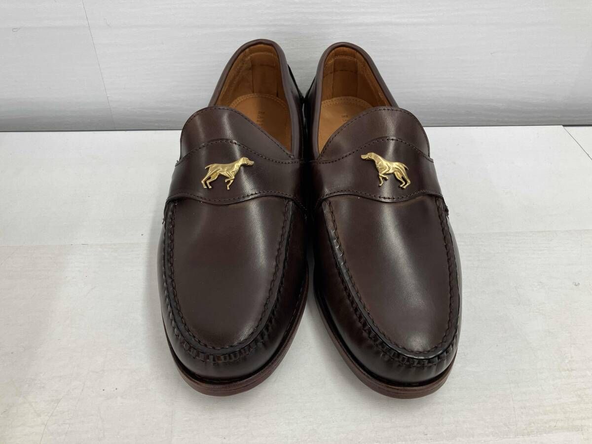 RALPH LAUREN 81253 ローファー イヌプレート ブラウン 箱有 ラルフローレン U.S.A.製 約27 cm