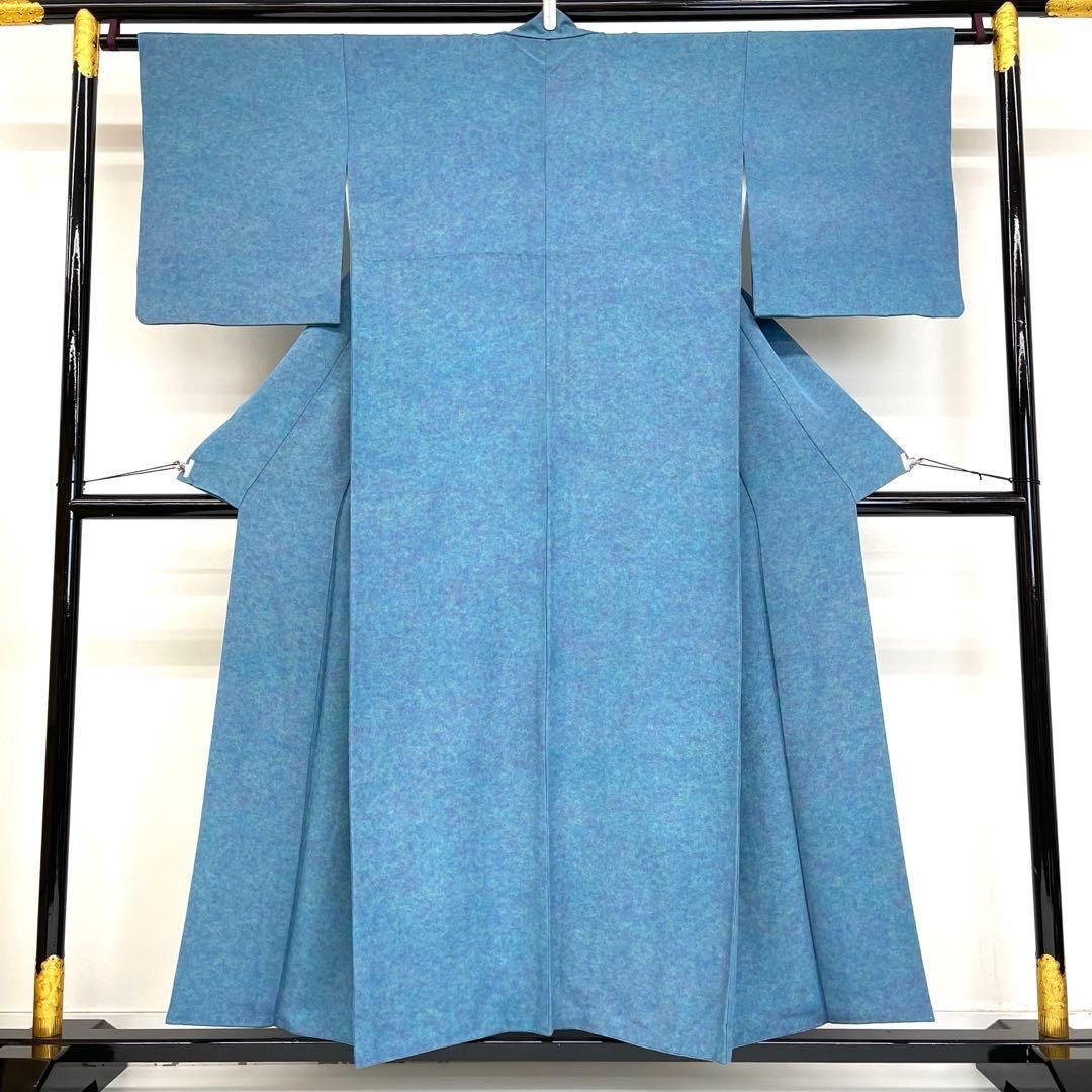 着物と帯 時流 K 25946 t 正絹 小紋 トールサイズ 暈し 青