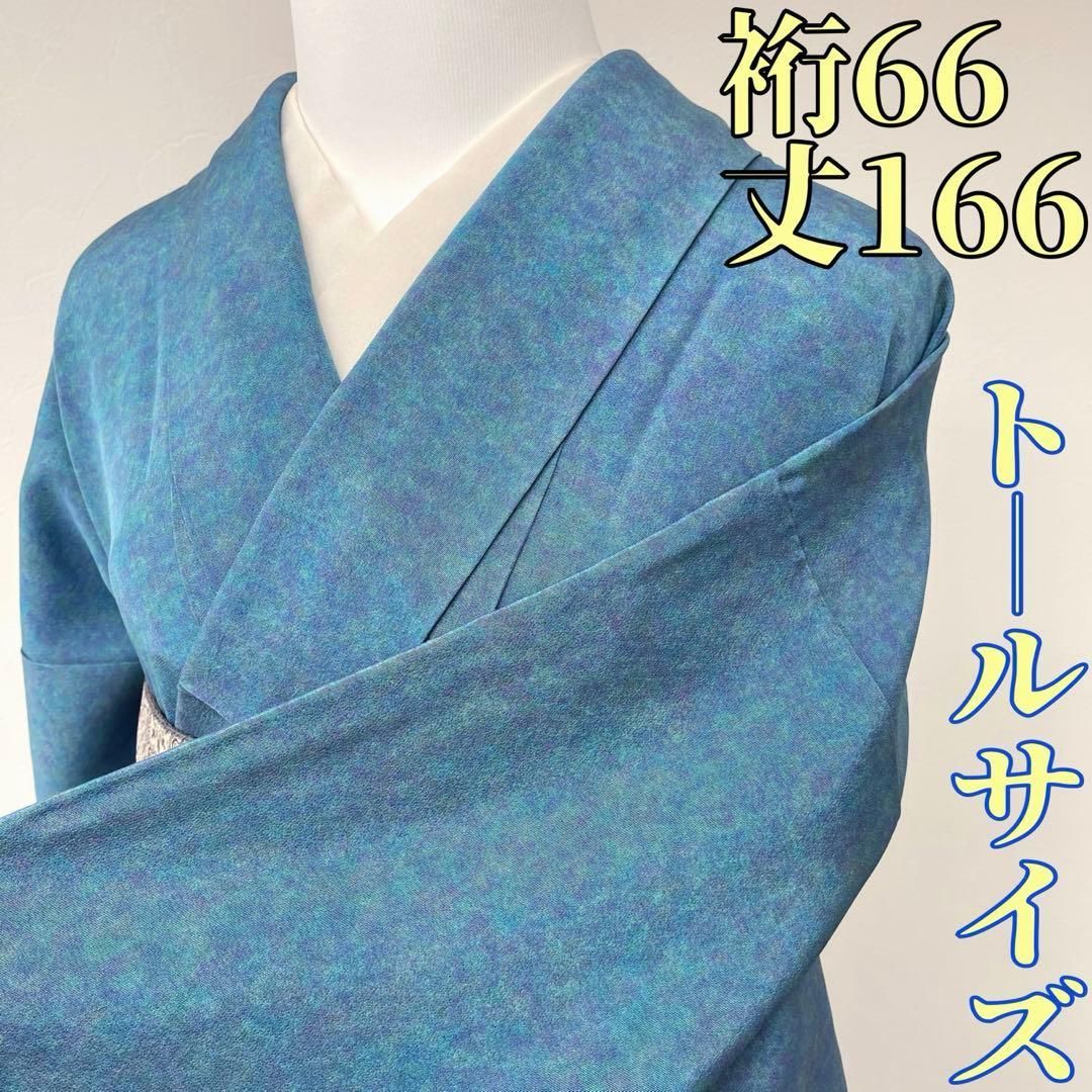 着物と帯 時流 K 25946 t 正絹 小紋 トールサイズ 暈し 青