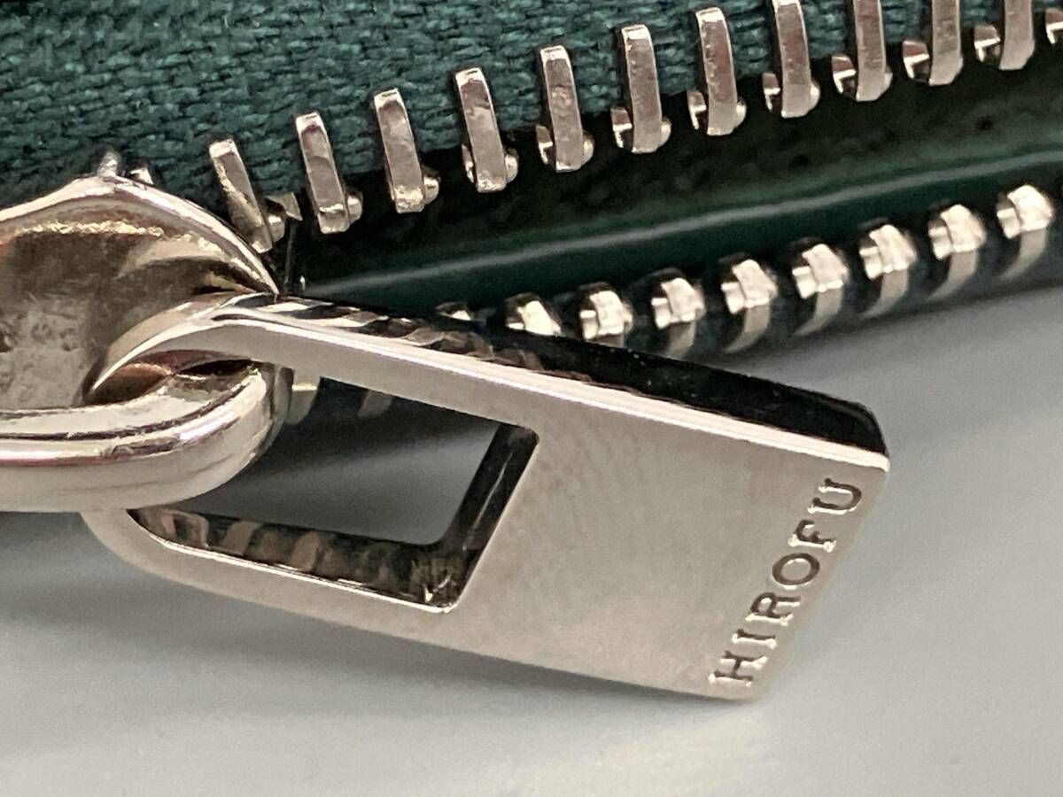  HIROFU ヒロフ コインケース グリーン系 保存袋付き その他 小物