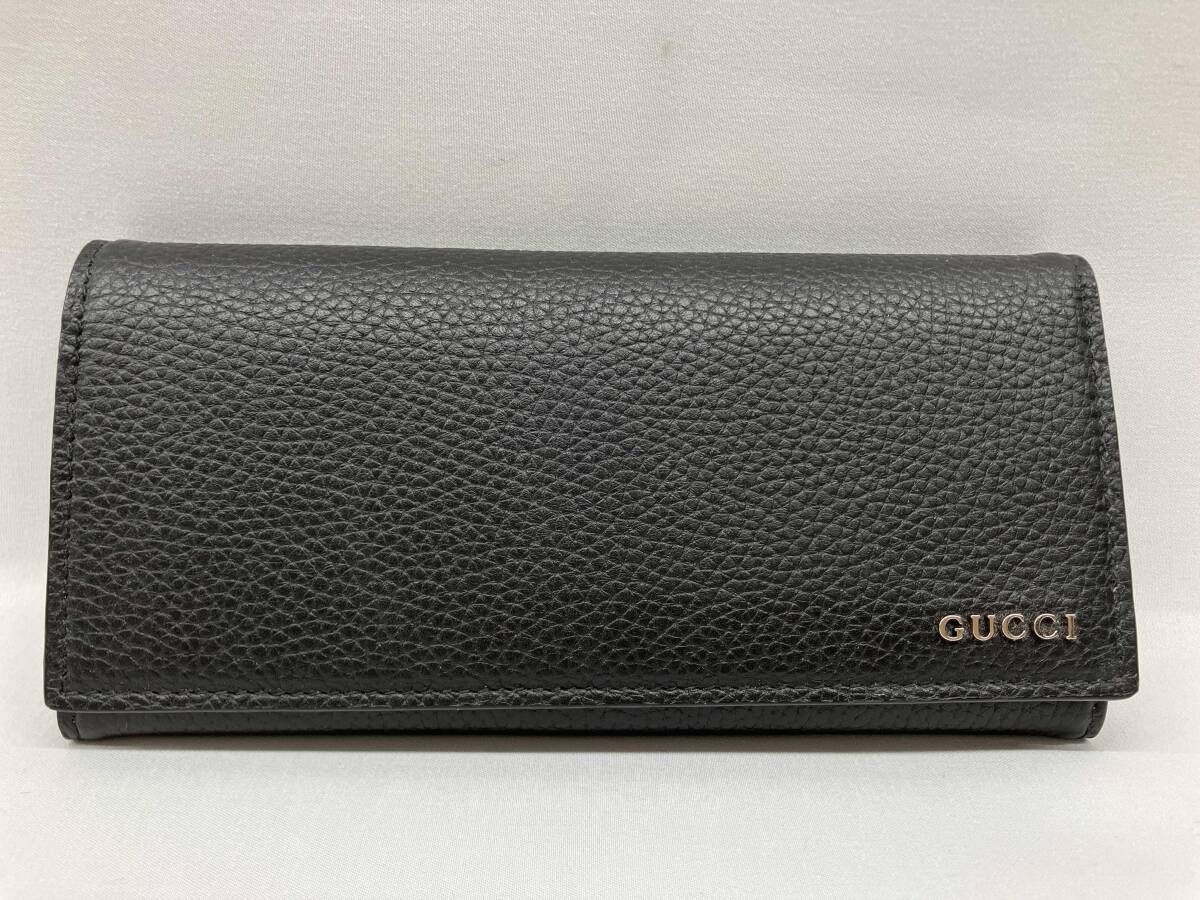 GUCCI グッチ 771151 長財布 ロゴ ロング コインウォレット メンズ き ブラック