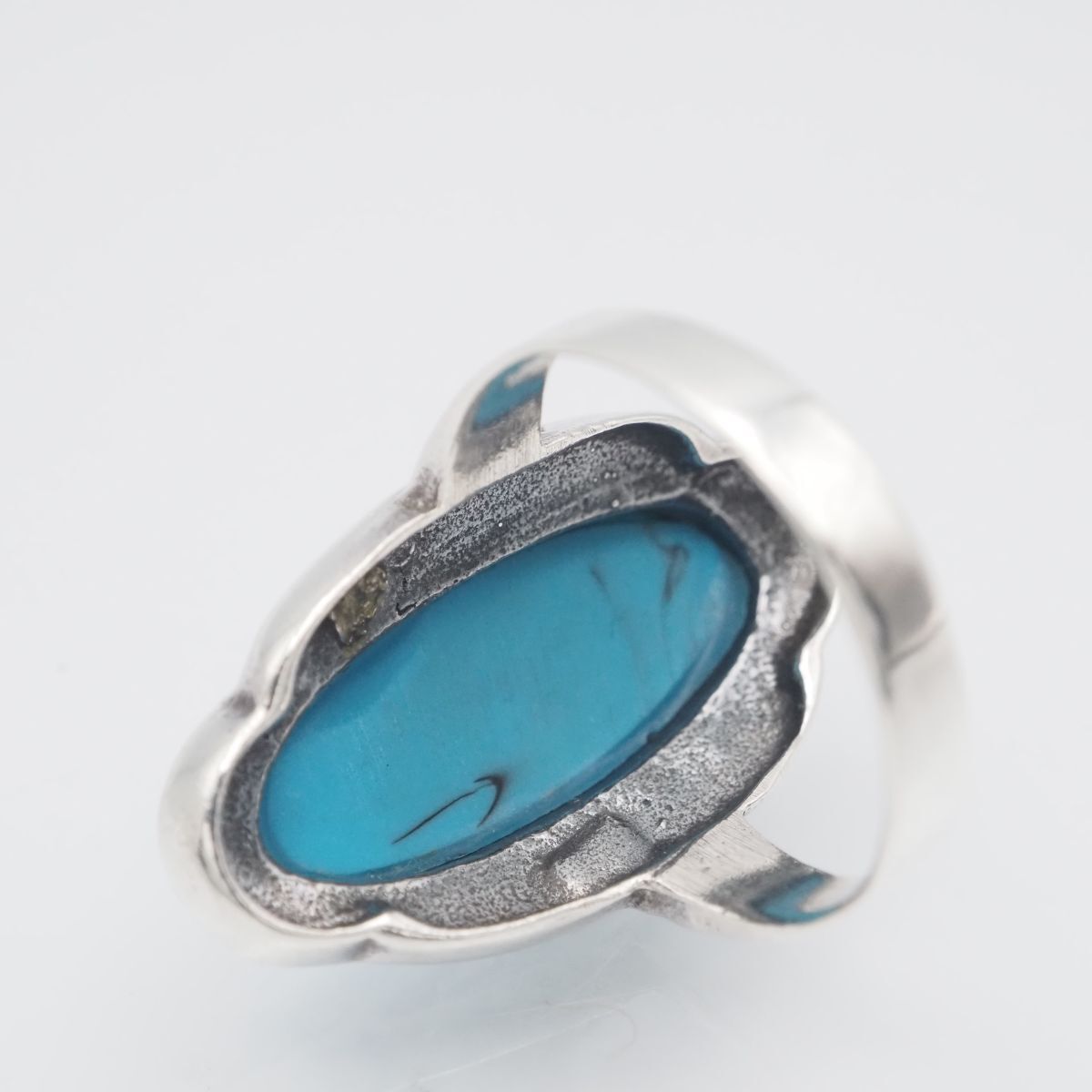J062 ターコイズ風 マーカサイト マルカジット 925刻印 リング