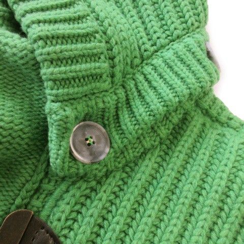  バーク Bark ダッフルコート ニット フーディ トグルボタン 厚手 S 緑 グリーン AO 9 GY 18 ダッフルコート ジャケット アウター