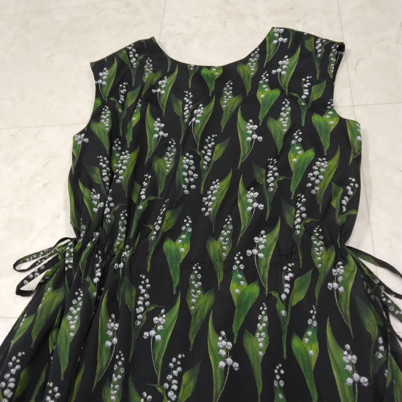  S エスエッセンシャルズ 花柄ワンピース サイズ36 ノースリーブ その他