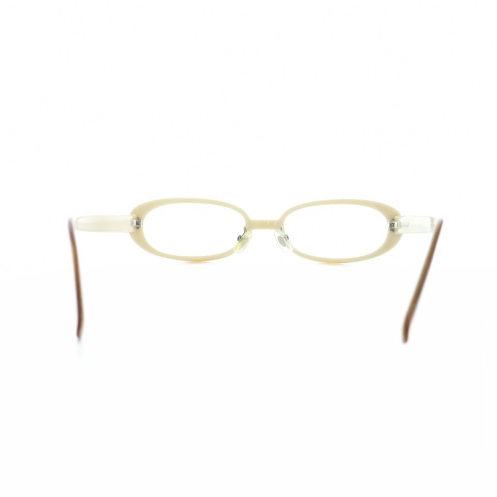 オーバル型セルフレームメガネ 眼鏡 べっ甲柄 度あり 茶 ブラウン GY 35 MQ