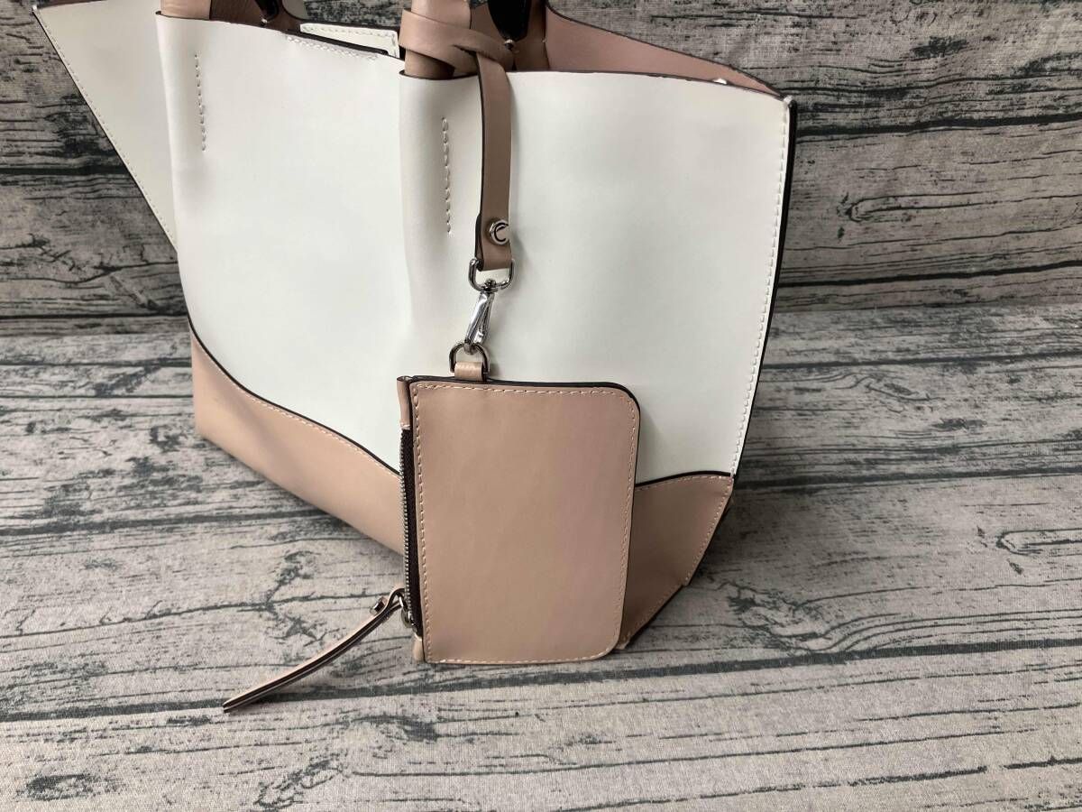 GIANNI CHIARINI バイカラー ジャンニキアリーニ WHT-BEG ト-トバッグ