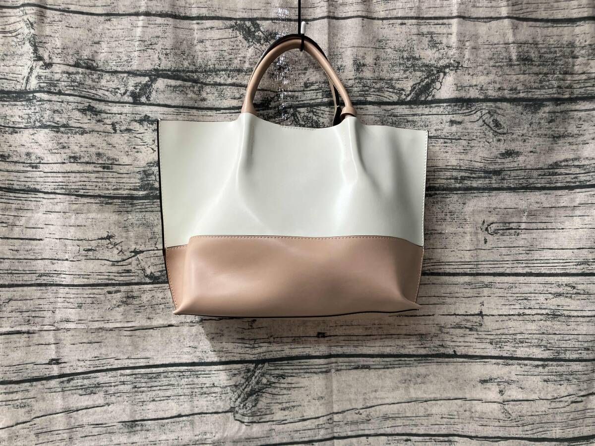 GIANNI CHIARINI バイカラー ジャンニキアリーニ WHT-BEG ト-トバッグ